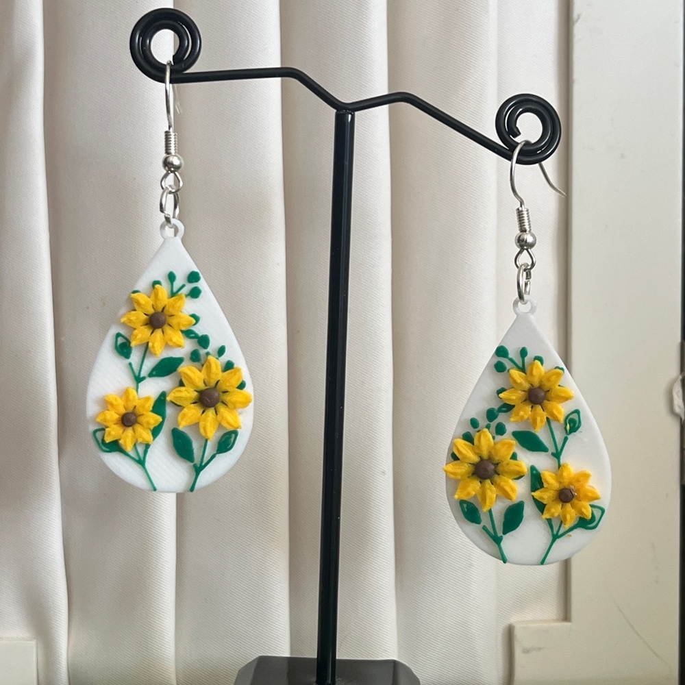 Floral Teardrop Earrings
